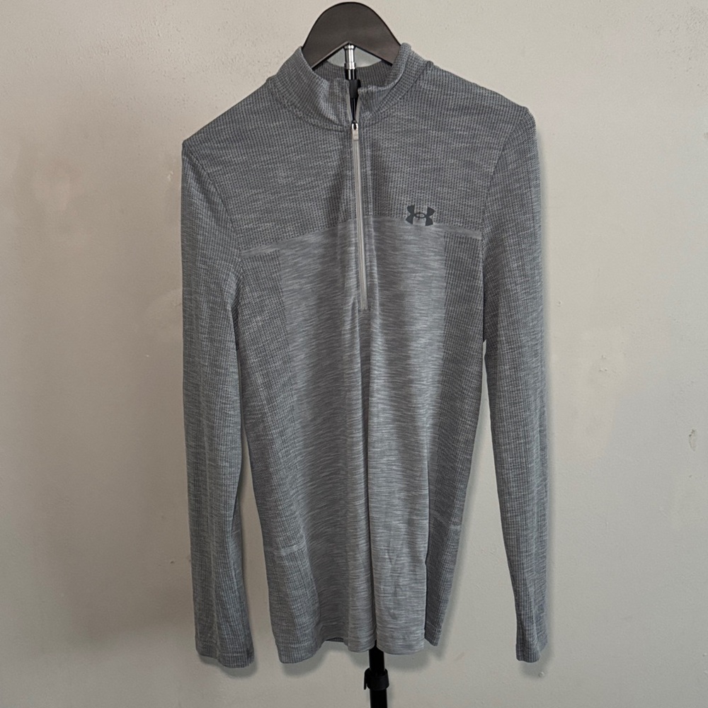 Under Armour Heathered Gray Zip-Up Top
